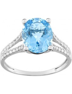 Bague topaze oxydes de zirconium