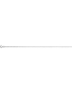 Chaîne argent maille forçat diamantée