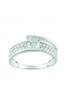 Bague joaillerie or blanc