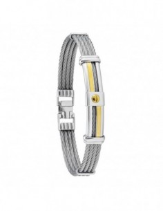 Bracelet acier bicolore