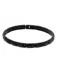 Bracelet acier noir homme