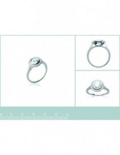 Bague argent empierrée