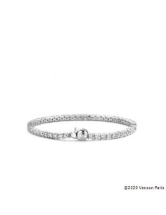 Bracelet argent, rivière de pierres