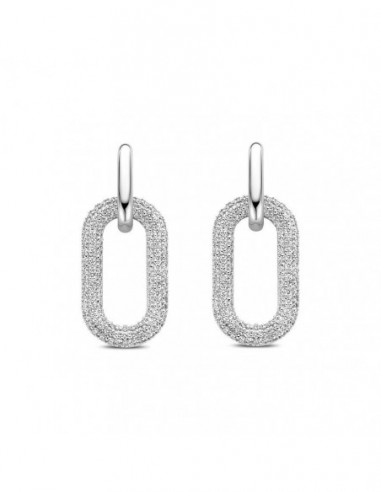 Boucles d'oreilles argent empierrées