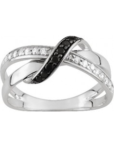 Bague argent bicolore