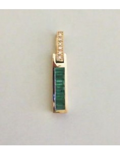 Pendentif diamants Emeraudes