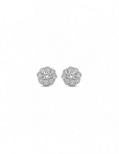 Boucles d'oreille marguerite oxydes de zirconium
