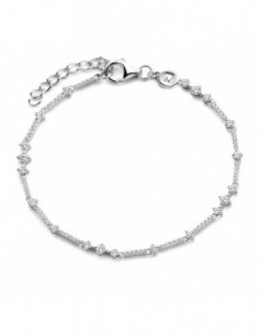 Bracelet argent et oxydes de zirconium