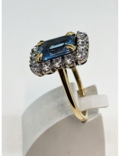 Composition bicolore Aigue marine et oxydes de zirconium 2