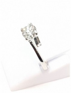 Solitaire diamant or blanc 2
