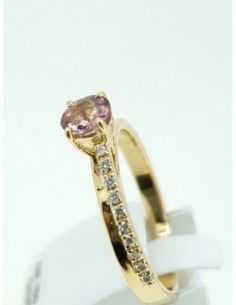 Solitaire accompagné Morganite et Diamants 2