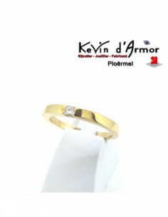 Solitaire diamant princesse