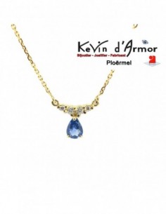 Collier Saphir de Ceylan et Diamants