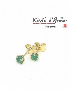 Boucles d'oreille Emeraude