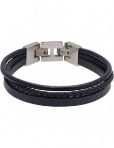 Bracelet cuir multirangs