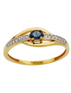 Bague empierrée saphir