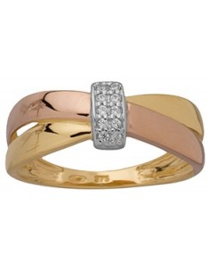 Bague 3 ors , empierrée