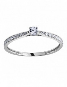 Bague solitaire  empierrée