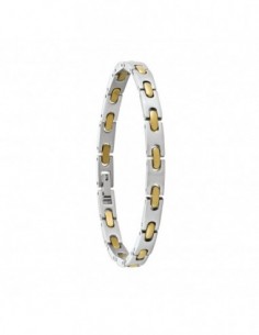Bracelet acier bicolore