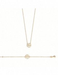 Collier plaqué or arbre de vie
