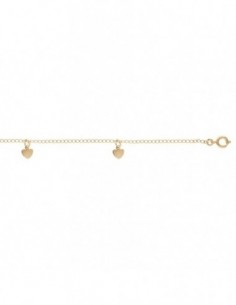 Chaine de cheville pampilles coeurs