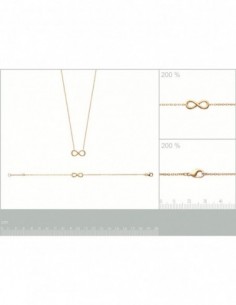 Collier plaqué or motif infini
