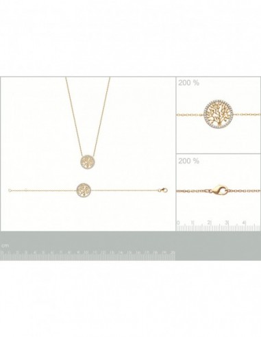 Collier plaqué or oxydes de zirconium