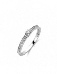 Bague solitaire accompagné