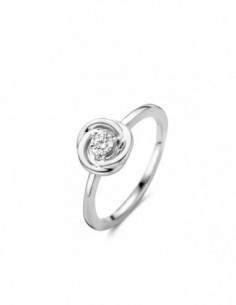 Bague solitaire fleur
