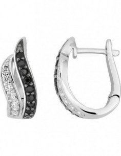 Boucles d'oreilles dormeuses empierrées