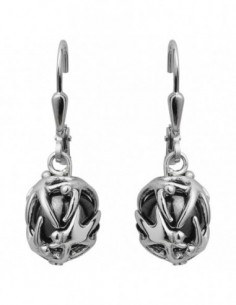 Boucles d'oreilles pendantes hématites