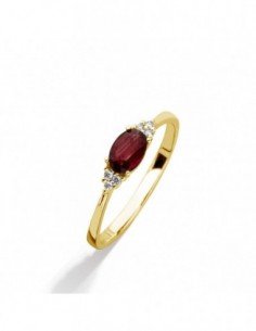 Bague rubis diamants