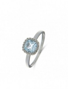 Bague topaze bleue