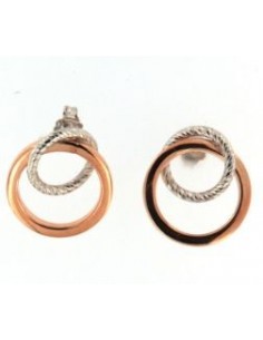 Boucles d'oreilles bicolores