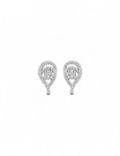 Boucles d'oreilles demi crécoles argent