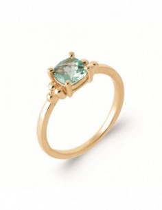 Bague empierrée plaqué or