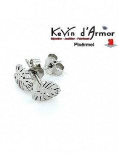 Boucles d'oreille feuilles tropicales