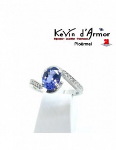 Bague tanzanite diamants