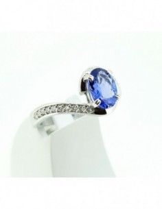 Bague tanzanite diamants 2