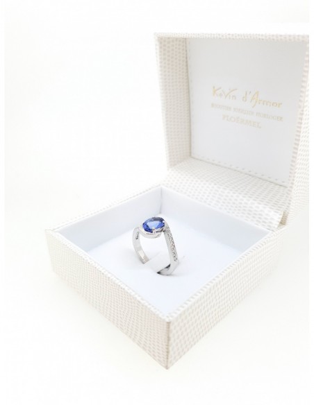 Bague tanzanite diamants