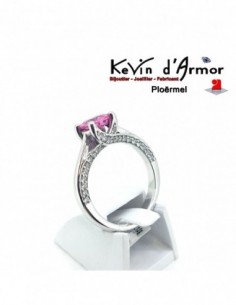 Bague saphir diamants