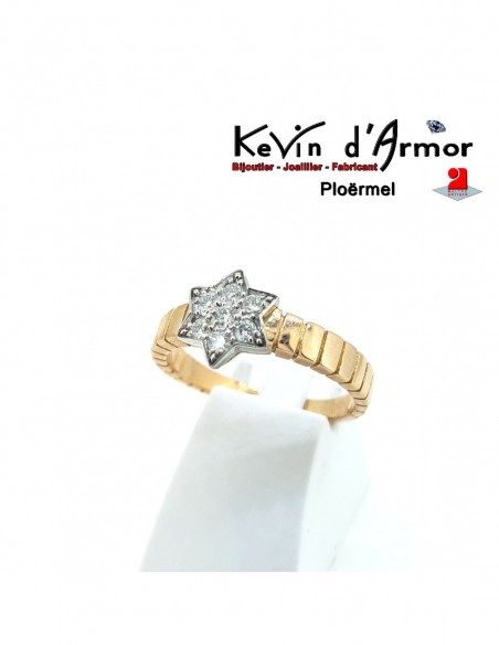 Composition bicolore diamants