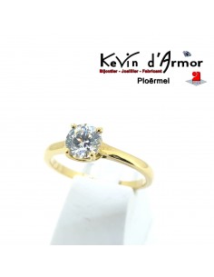 Solitaire diamant de synthèse panier à lacets