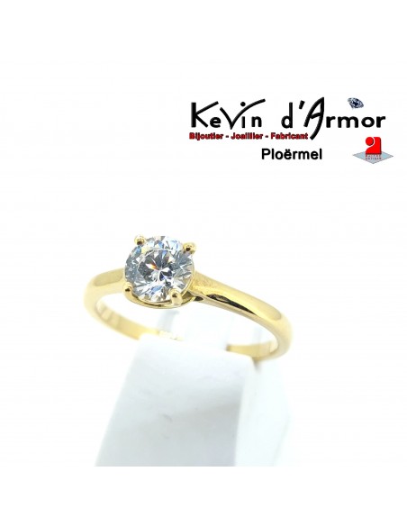 Solitaire diamant de synthèse panier à lacets