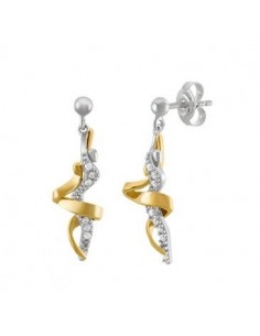 TANGO- Boucles d'oreilles bicolores empierrées