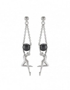 Pendants d'oreilles hématite