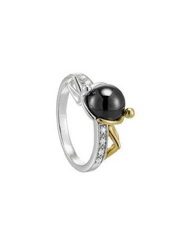 Bague bicolore hématite