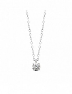 Collier/solitaire argent