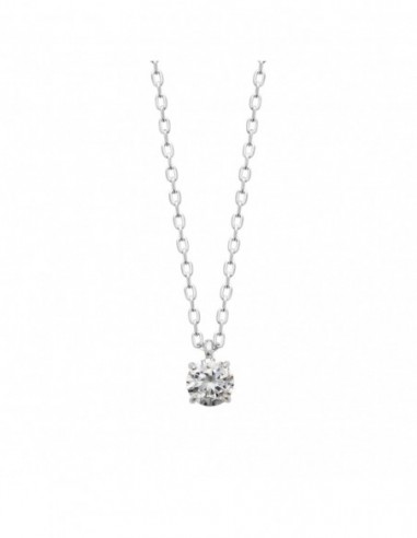 Collier/solitaire argent