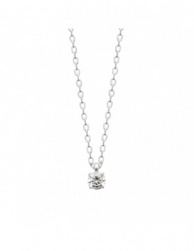 Collier argent oxyde de zirconium